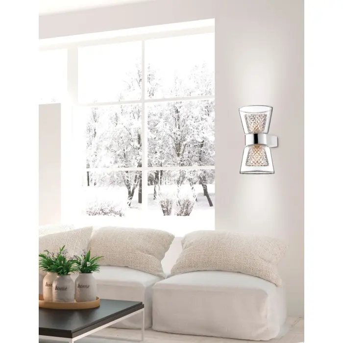 BOCCALE ZIDNA LAMPA G9 /IP20/KROM & PROZIRNA