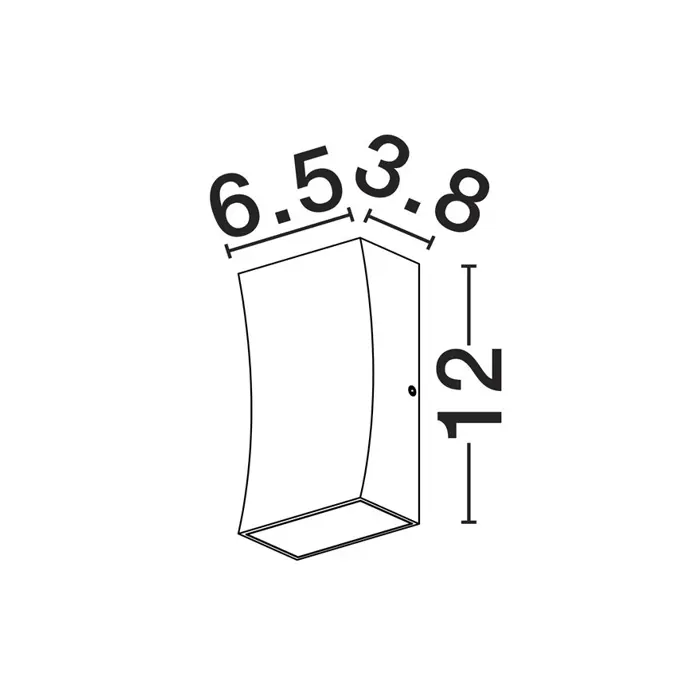 BOXY VANJSKA ZIDNA LED SVJETILJKA 6Watt 312Lm IP65 3000K ANTRACIT