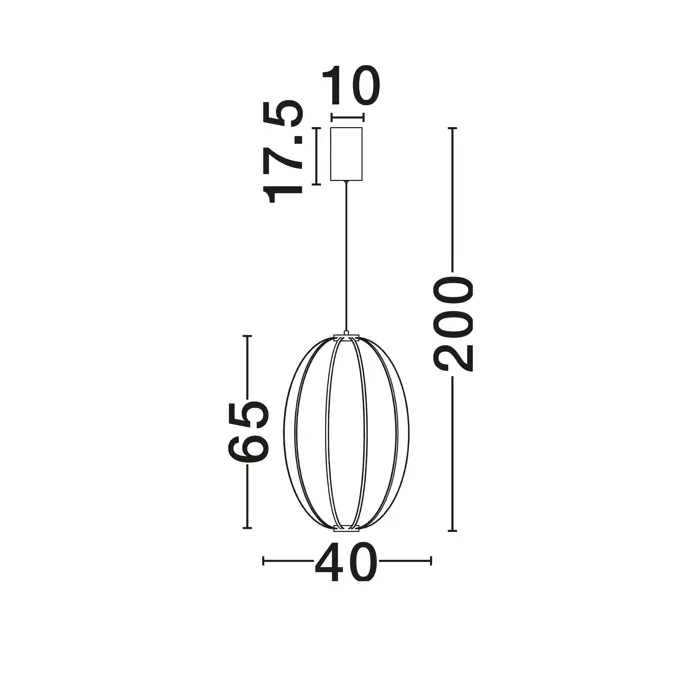 BREA Visilica Triac dimabilna LED 46 W siva