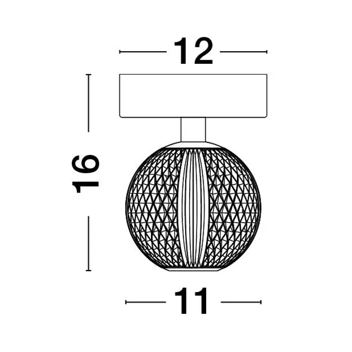 BRILLANTE PLAFONSKA SVJETILJKA LED 6W/3200K/246lm/IP20/ZLATNA