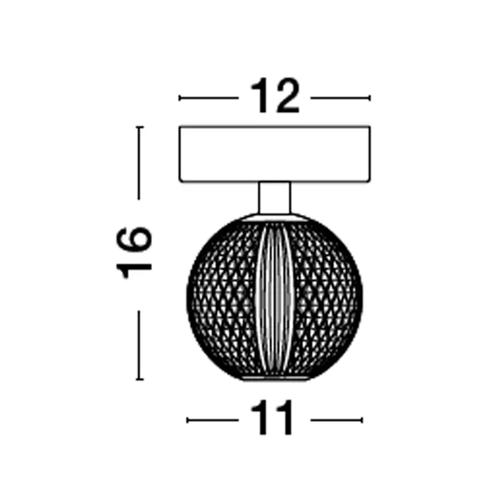 BRILLE PLAFONSKA SVJETILJKA LED 6W/3200K/246lm/IP20/KROM