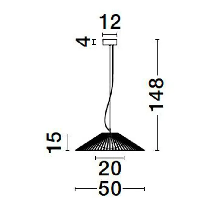 BRUME VISILICA LED/3000K/15W/688Lm/CRNA