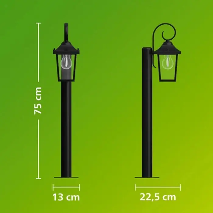 BUZZARD PHILIPS vanjska LED svjetiljka MAX 25W crna