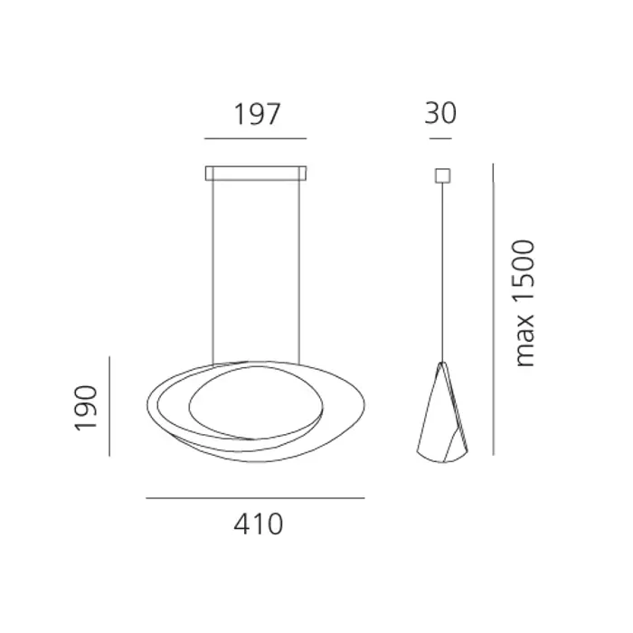 CABILDO LED VISILICA BIJELA 44W 3000K 2824lm