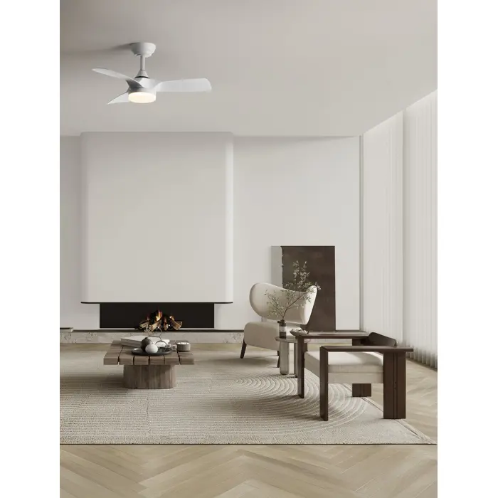 CAELIA BIJELI VENTILATOR S LED SVJETILJKOM I DALJINSKIM 20+30W IP20 CCT