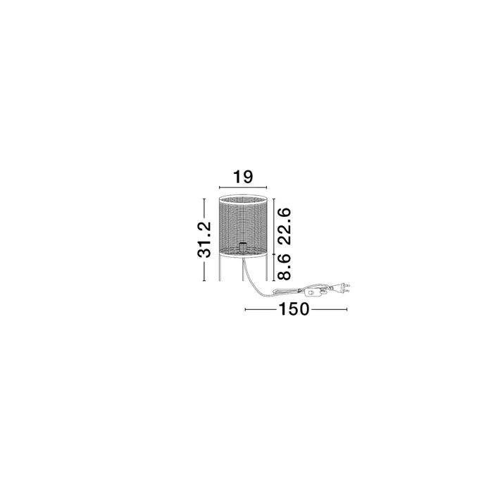 CANTO STOLNA LAMPA E27 1x12W IP20