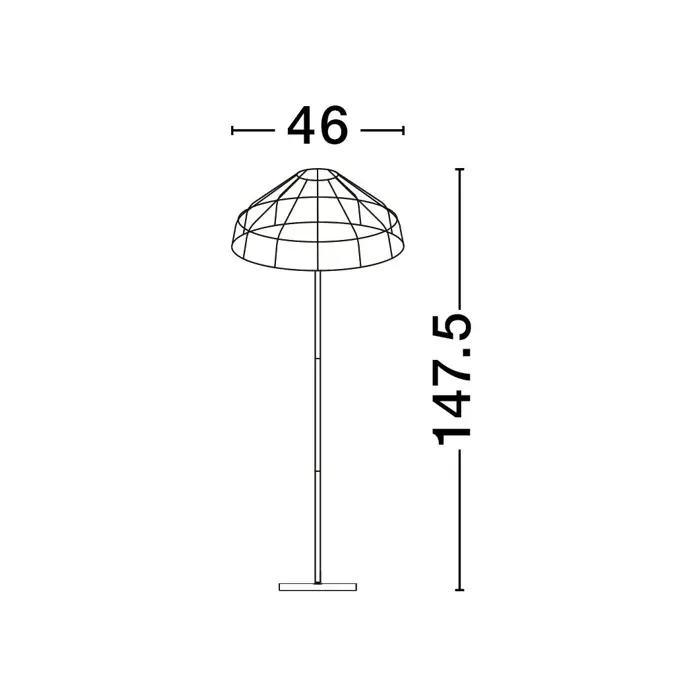 CARO STAJAĆA LAMPA E27/12W/CRNA & BROWN