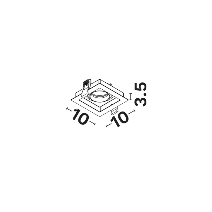 CEDI UGRADBENA SVJETILJKA GU10 CRNA GU10 1x10 Watt IP20 220-240 Volt