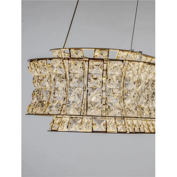 CELYSIA KRISTALNI LED LUSTER 74W IP20 3500K TRIAK PRIGUŠLJIV