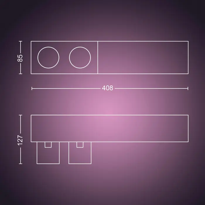 Centris PHILIPS HUE UGRADBENI REFLEKTOR BIJELI 2-SPOT