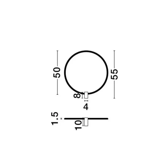 CERCIO ZIDNA LED SVJETILJKA ZLATNA 21W IP20 CCT 2700-3000-4000K