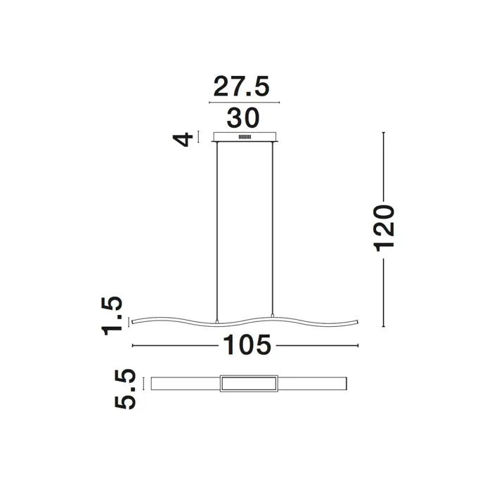 CESENA VISILICA LED 42W/3000K/2750lm/IP20/KROM