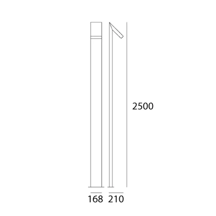 CHILONE POLE 250 STAJAĆA LAMPA SIVA/BIJELA 14W 3000K 628lm