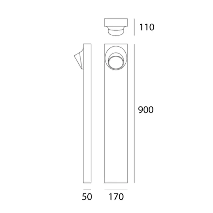 CICLOPE 90 STAJAĆA LAMPA 90 SIVA/BIJELA 6,5W 3000K 220-240V 383lm