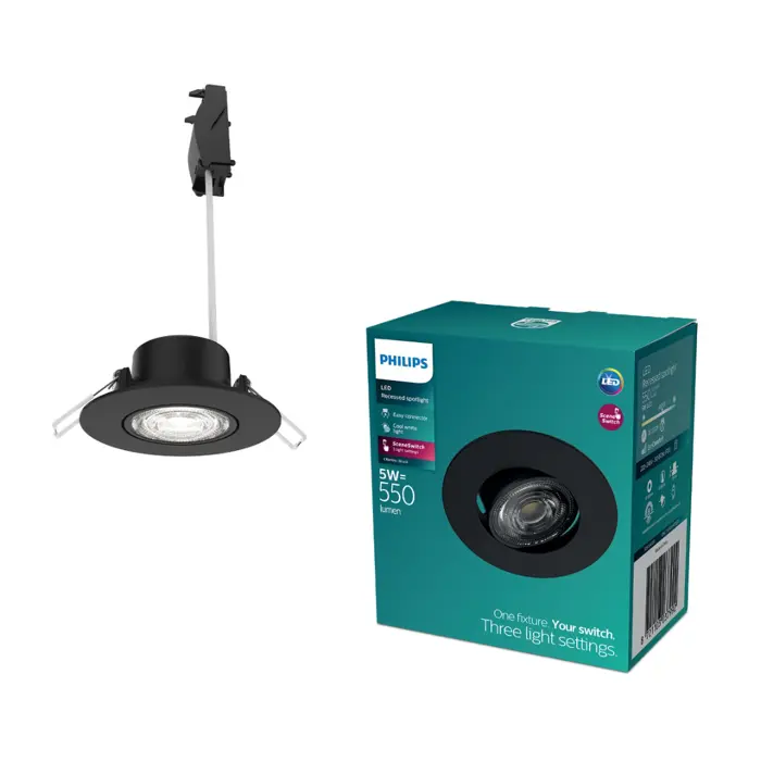 CILANTRO STEP PHILIPS LED downlight prigušiva 070 5W 40K crni