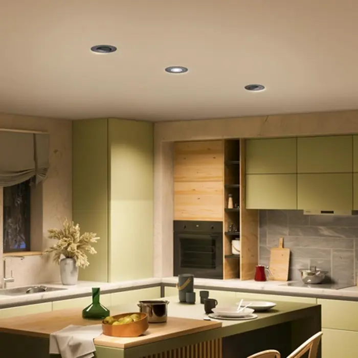 CILANTRO STEP PHILIPS LED downlight prigušiva 070 5W 27K crni (set 3 kom)