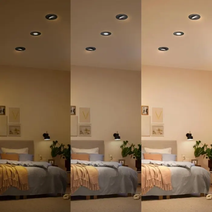 CILANTRO STEP PHILIPS LED downlight prigušiva 070 5W 40K crni (set 3 kom)
