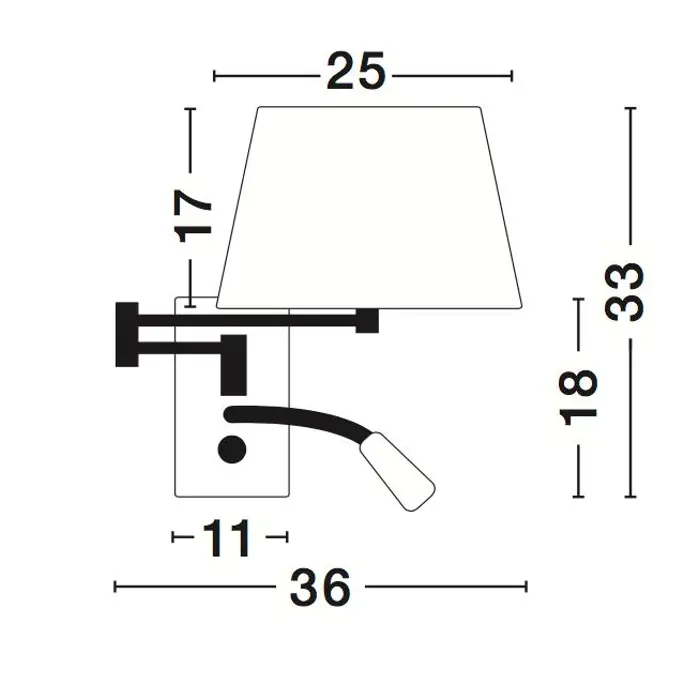 CINGO ZIDNA LAMPA LED & E27 3W/3000K/180lm/IP20/BIJELA -KROM