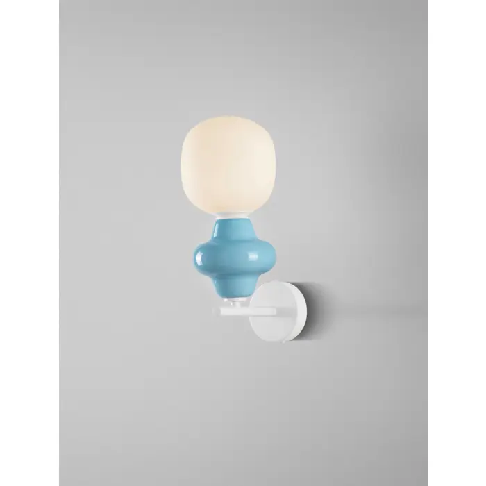 CLIO ZIDNA LAMPA LED E14/5W/PLAVA & BIJELA