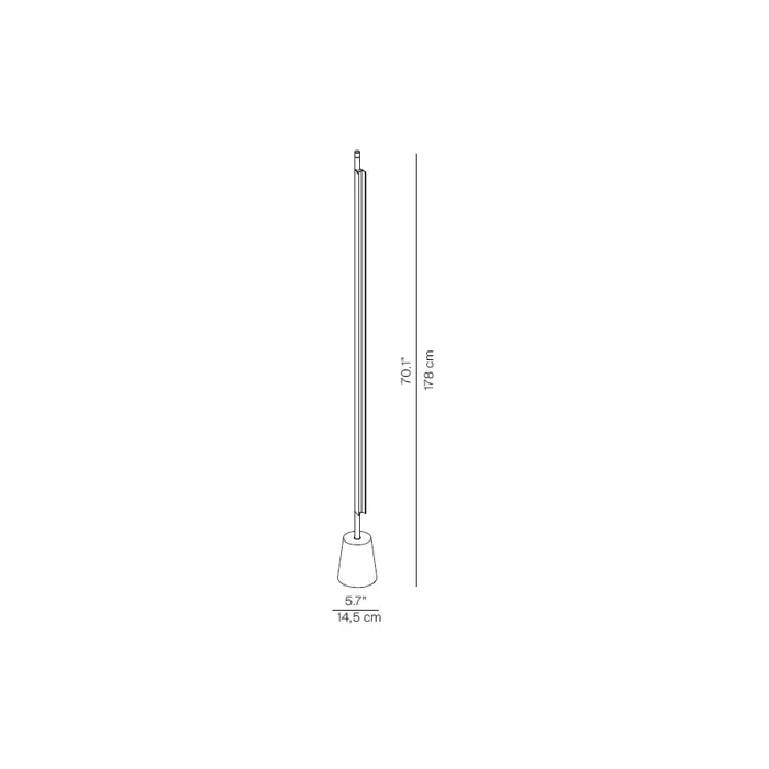 COMPENDIUM D81T2 STAJAĆA LAMPA KOMPLET LED 3000K CRNA