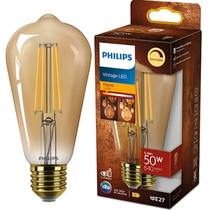 CONSUMER LED ŽARULJA CLA 50W ST64 E27 922 GOLD D 1PF/4