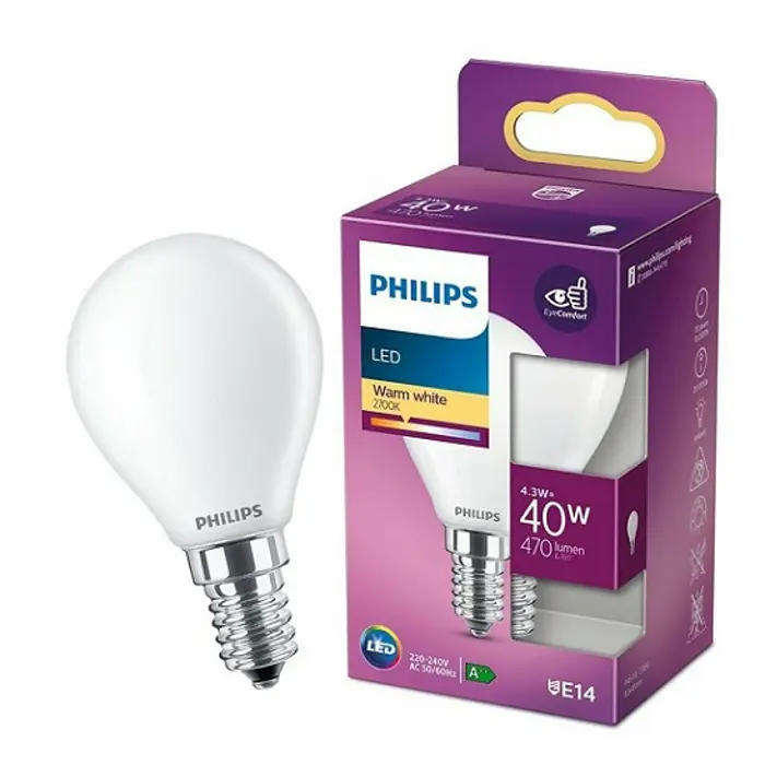 CONSUMER LED ŽARULJA classic 40W P45 E14 WW FR ND RFSRT4