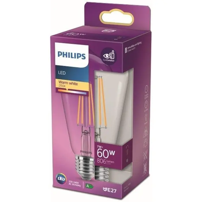 CONSUMER LED ŽARULJA classic 60W ST64 E27 WW CL ND RFSRT4