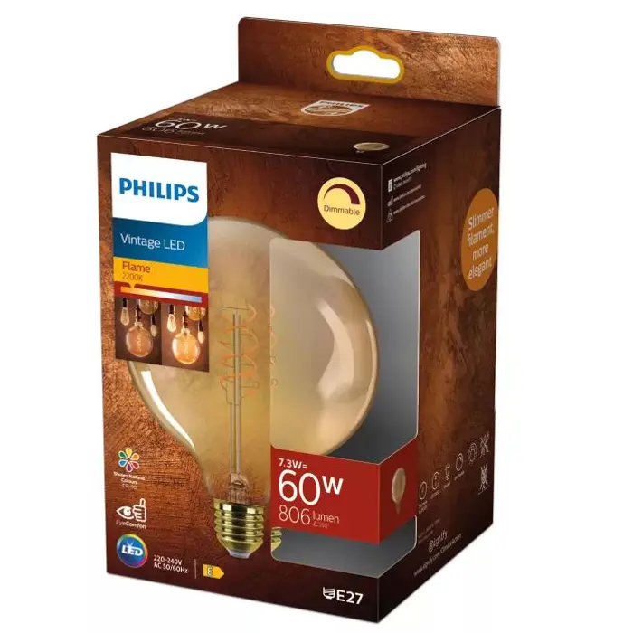 CONSUMER LED ŽARULJA G125 60W 2200K E27 Amber SP D 1PF/4