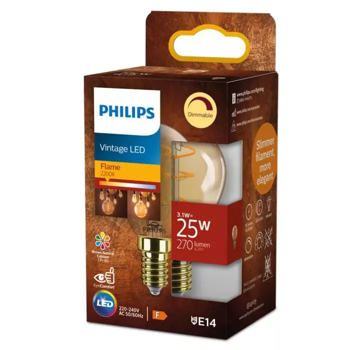 CONSUMER LED ŽARULJA P45 25W 2200K E14 Amber SP DIM 1PF/4