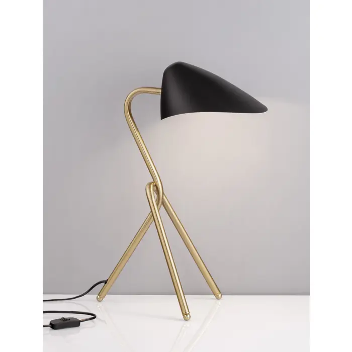 CORK STOLNA LAMPA E27 /IP20/CRNA & ZLATNA