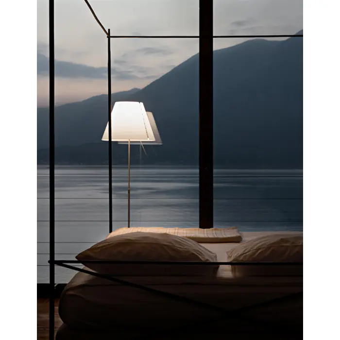 COSTANZA D13tif STAJAĆA LAMPA ALUMINIJ S BIJELIM SJENILOM E27