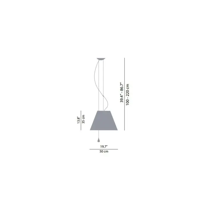 COSTANZA LADY D13E sas VISILICA E27 ALUMINIJ S CRNIM SJENILOM