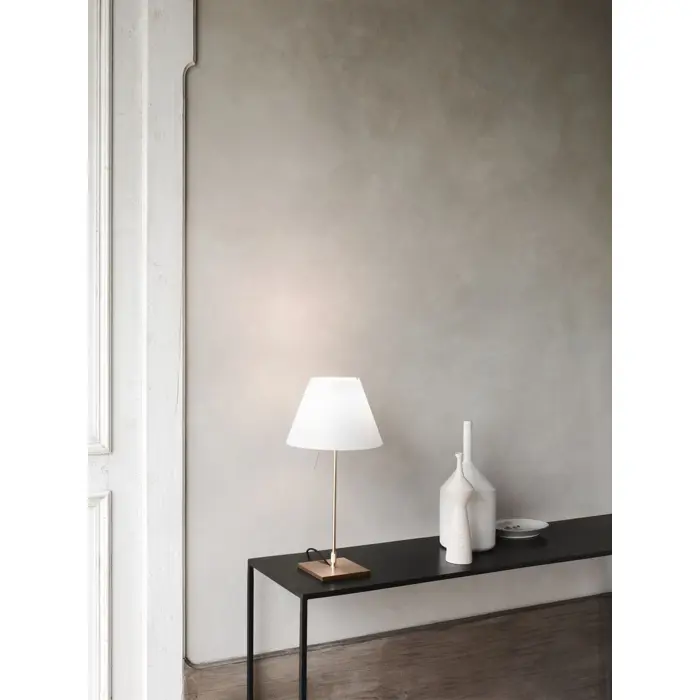 COSTANZINA LED MALA STOLNA LAMPA D13pic ALUMINIJ S BIJELIM SJENILOM