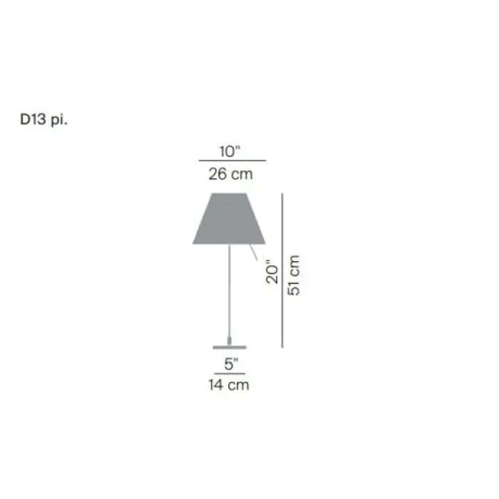 COSTANZINA LED MALA STOLNA LAMPA D13pic ALUMINIJ S BIJELIM SJENILOM