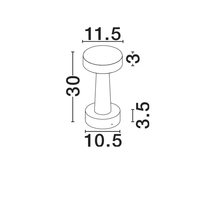 CRAM VANJSKA STAJAĆA LED LAMPA 5W 580Lm 3000K IP65 CEMENT SIVA