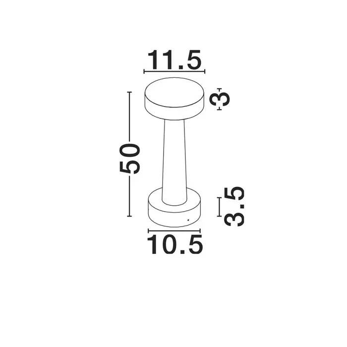CRAM VANJSKA STAJAĆA LED LAMPA 5Watt 580Lm IP65 3000K CEMENT SIVA