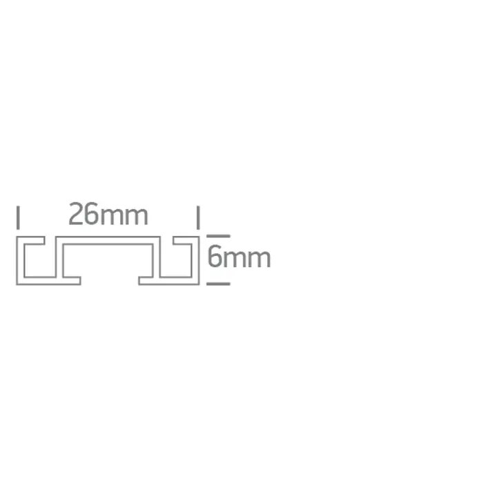 CRNA FLAT MAGNETNA ŠINA 48V 1m