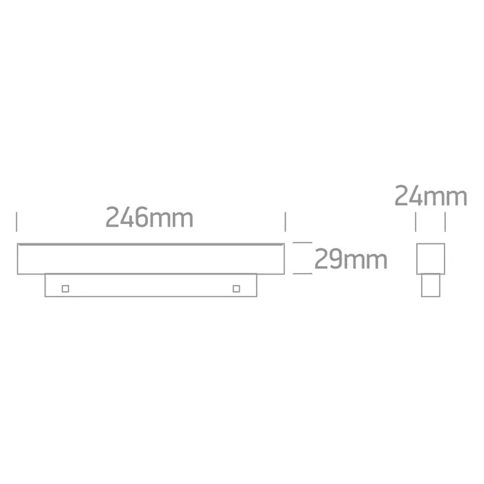 CRNA LINEARNA REFLEKTORSKA SVJETILJKA ZA MAGNETSKU ŠINU 12W CCT 48V MINI/MIDI