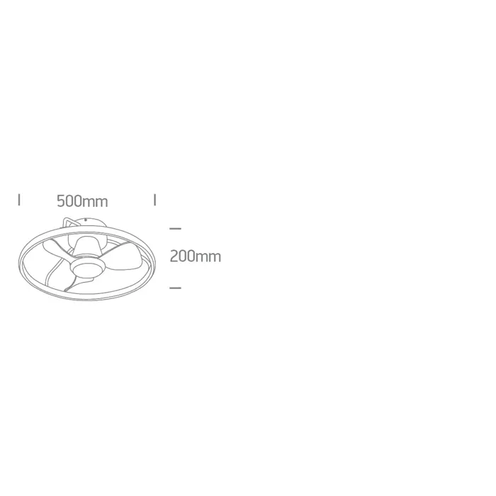 CRNI STROPNI VENTILATOR S LED SVJETILJKOM 20W 28W CCT IP20 230V