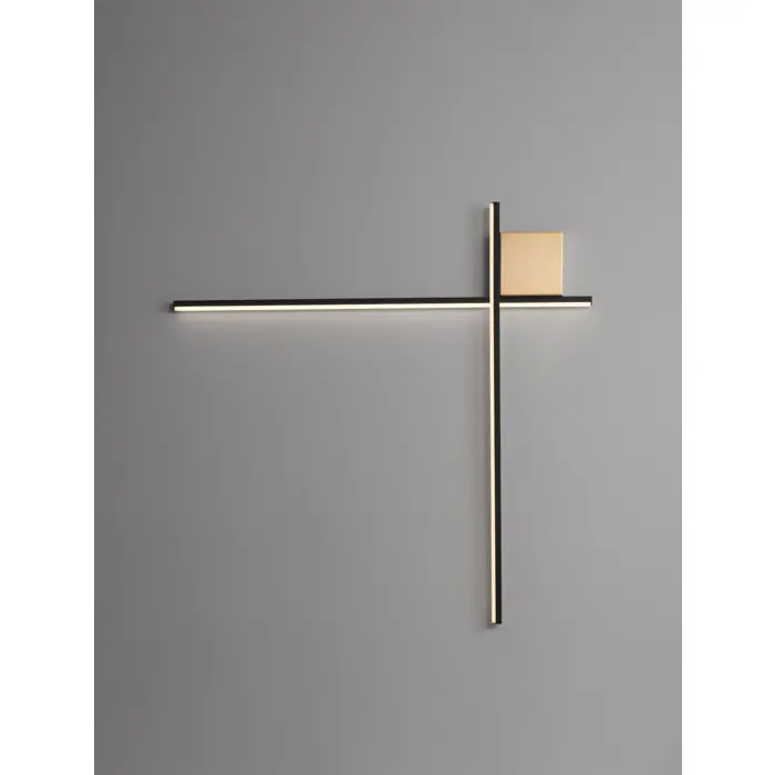 CROSS ZIDNA LAMPA LED/3000K/20W/1359Lm/BRUSHED GOLD