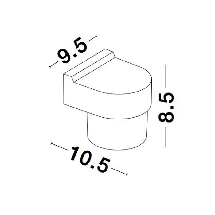 DARF VANJSKA ZIDNA SVJETILJKA LED 5W/3000K/420lm/IP54/CRNA