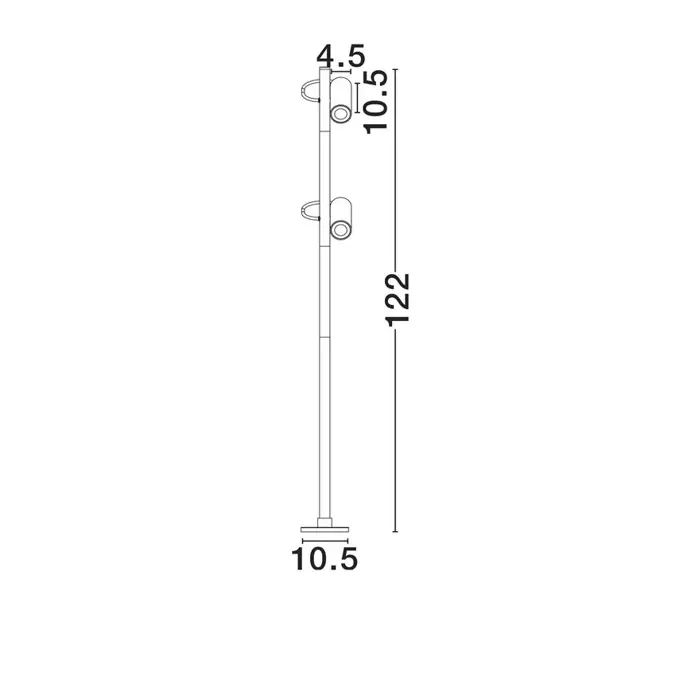 DARMA VANJSKA STAJAĆA LED SVJETILJKA 13Watt 844Lm IP65 3000K SMEĐA