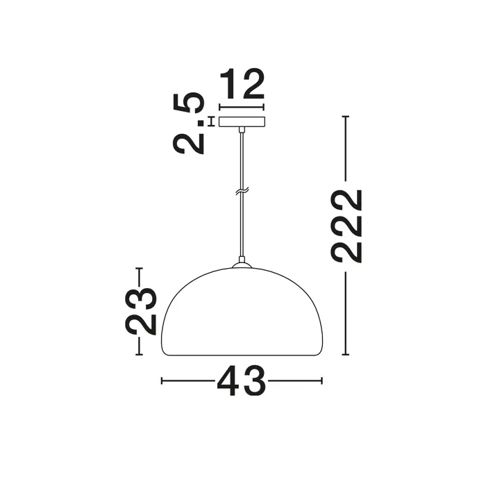 DAVO Visilica Grlo E27 1x12 W IP20 FI: 43 Siva