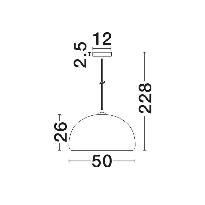 DAVO Visilica Grlo E27 1x12 W IP20 FI: 50 Siva