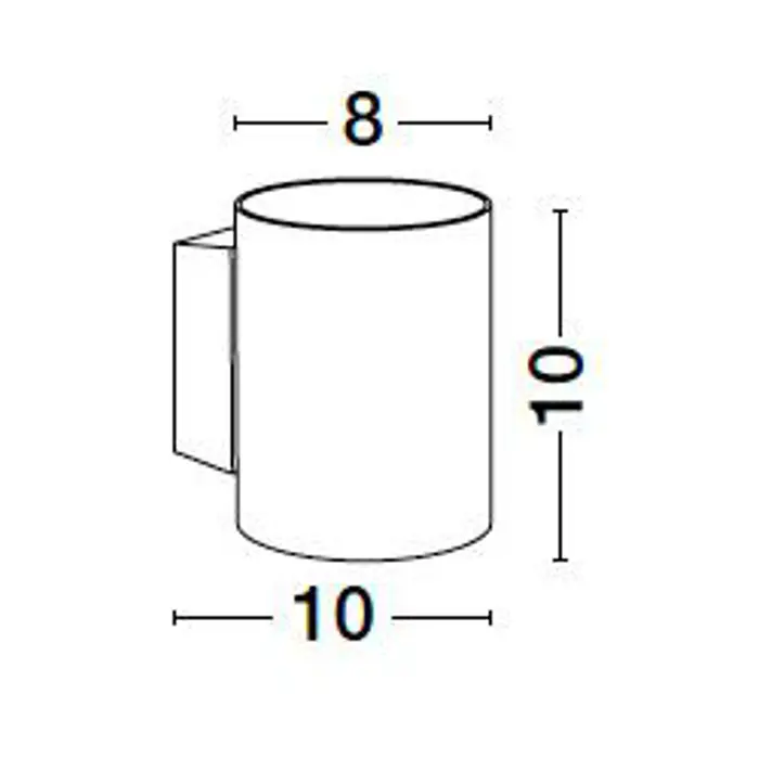 DAZLE ZIDNA LAMPA G9/5W/CRNA