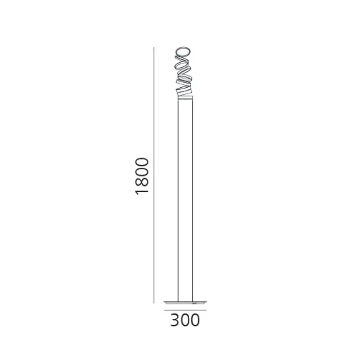 DECOMPOSE' LIGHT LED STAJAĆA LAMPA CRVENA 3000K