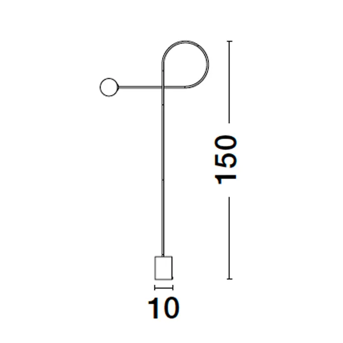 DEDALO STAJAĆA LAMPA G9 IP20/CRNA