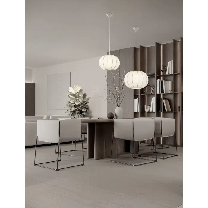 DELINA 50 VISILICA BIJELA TKANINA E27 1X12W IP20