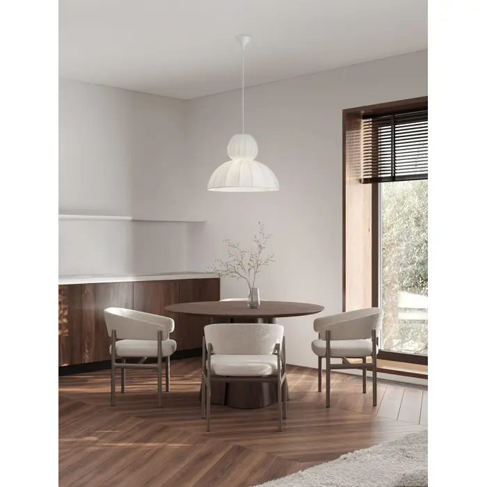 DELINA VISILICA BIJELA TKANINA E27 1X12W IP20