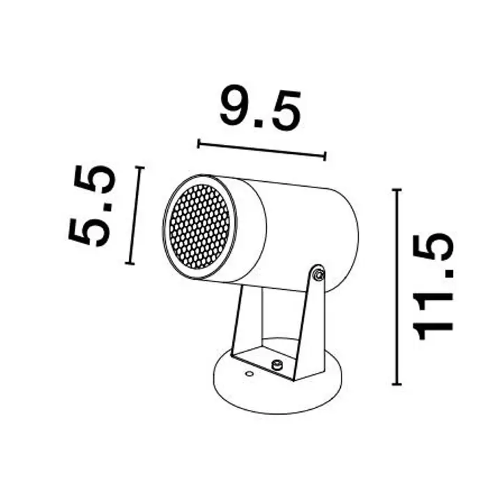 DESTRY VANJSKA PODNA SVJETILJKA GU10 10W/IP54/CRNA
